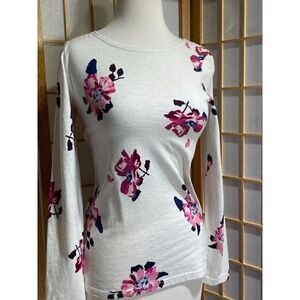 Joules Sz 2 Harbour Print Floral Long Sleeve Top